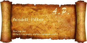 Acsádi Péter névjegykártya
